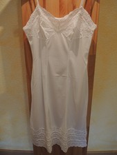 vintage, Unterkleid, Unterrock, Negligé, Marke Perlon?, weiß,