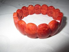 Armband Schaumkoralle rot 19 mm breit Länge ca. 18-19 cm flexibel