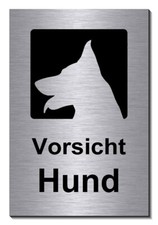 Vorsicht-Hund-Aluminium-Edelst