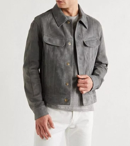 Herren dunkelgraue leder - herren,