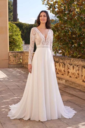 Sommer boho linie brautkleid - sommer, a-linie