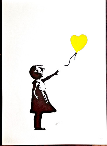 Lithographie banksy girl - banksy, "girl