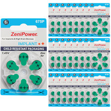 ZeniPower Größe 675P Mf Cochlear Batterien Zink Luft 1.4V Implant Plus (180 Pack