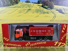 1:87 Herpa Scania CG 17 WLF mit Kran und AB-Sand Feuerwehr Hamburg OVP / S12