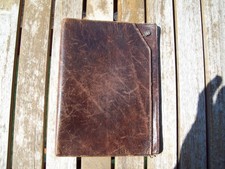 Alte Aigner Brieftasche/Einsteckmappe Vintage 70er Jahre braun Echtleder 12x16cm