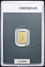 1gr. Heraeus Feingold 999,9