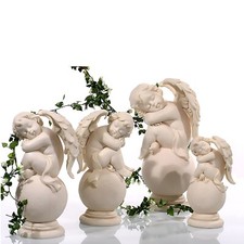 2 Stück Engelfiguren sitzend