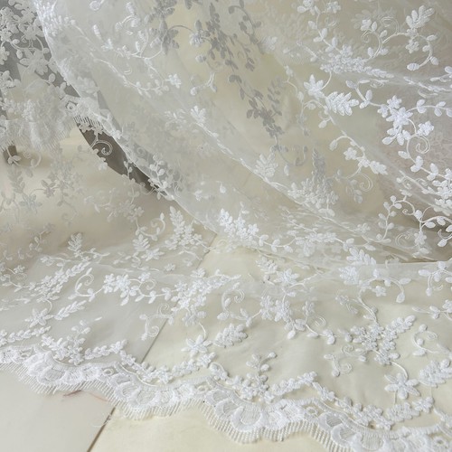 Off white organza - stoff, kordel
