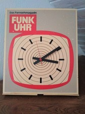 Wanduhr - Reklameuhr Werbung - Funkuhr Fernsehmagazin um 1970