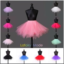 asymmetrische Rock Tütü Tüll tiered steif Puffy Lolita kurz Ballett Farben 2024