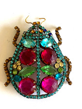 Scarabäus große alte Brosche