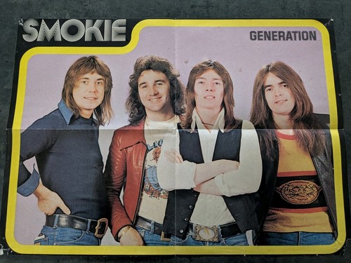 Smokie rare big danish poster - smokie,