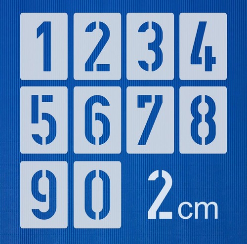 Zahlenschablone zahlen 2cm - zahlenschablone,