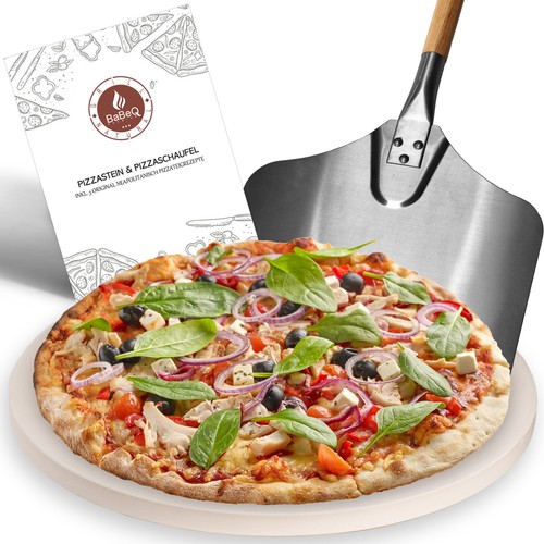 Babeq pizzastein rund 38cm - pizzastein, mit