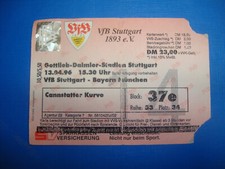 95/96  Ticket VFB Stuttgart Bayern München Eintrittskarte Sammler Bundesliga