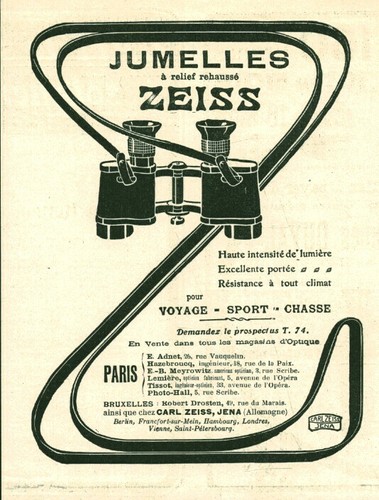 Reklame altes zeiss - zeiss, fernglas