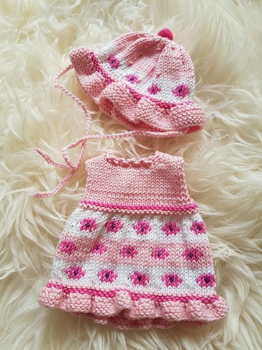 Puppenkleidung strick kleid - puppenkleidung,,
