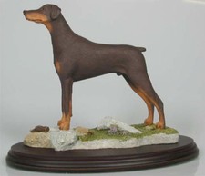 Dobermann doberman figur hund Naturecraft hundefigur alabaster 