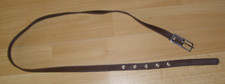 brauner schmaler Gürtel 70 - 80 cm 5 Löcher Metallschnalle 1,5 cm breit