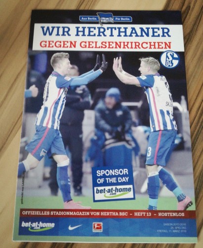 Programmheft hertha bsc - , fc