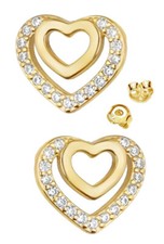 Ohrringe 925 Silber Herz 18k