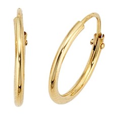 Hoop earrings 333 - , yellow