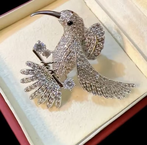 Kolibri brosche strasssteine - kolibri,