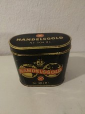 DDR Zigarren Dose Büchse Oval Metall Plätzchen Gebäck RAR Vintage Handelsgold 