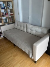 Sofabett 90x200cm mit Matratze,  2 Rückenkissen, Matratzenschoner, Tagesdecke