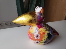 Spardose Bunter Vogel Paradiesvogel Keramik