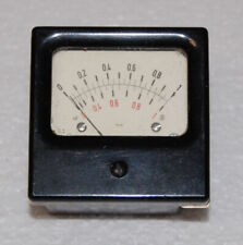 altes Amperemeter 1 mA Gleichstrom rechteckig Meßgerät Einbaugerät Strommeßgerät