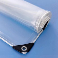 Abdeckplane Transparente mit Ösen Durchsichtige Plane Wasserdicht Fensterplane🔥