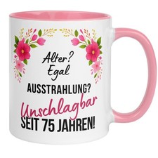 Tasse 75 Geburtstag Frau –