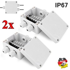 2x Aufputz Feuchtraum Abzweigkasten Verteilerkasten Abzweigdose Klemmenkasten DE