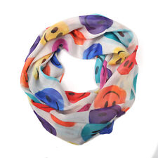 LoopSchal Seide Seidentuch Halstuch Tuch Schlauchschal Damen Farbverlauf Blumen 