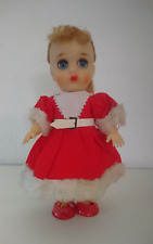 50er Jahre Puppe Plastik 20 cm, Schlafaugen blonde glatte Haare + Kleider, RAR!