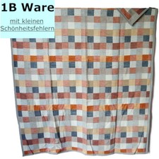 Wohndecke Kuscheldecke Sofadecke Baumwolle Dralon 150x200 cm Karo grau bunt 1b