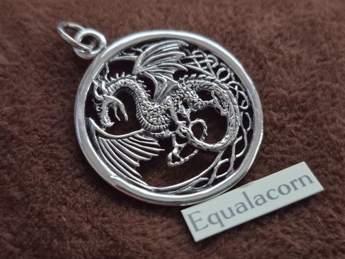 Drache kreis anhänger amulett - drache,