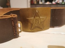 Sowjetischer Militärsoldatengürtel aus Leder. Armee der UdSSR Original,bis120 cm