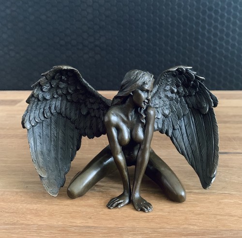 Bronzefigur jungfrau skulptur - bronzefigur,