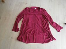 Damen-Long-Bluse v. Alba Moda, Gr. 46, purpurrot, gut erhalten