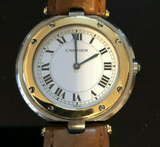CARTIER SANTOS RONDE STAHL & 18K  GOLD Elegante Luxus Uhr Unisex 32mm v.Händler