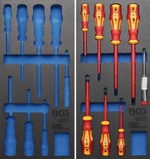 Werkzeugeinlage: VDE Schraubenzieher Schraubendreher-Satz, 8-tlg. leer / gefüllt
