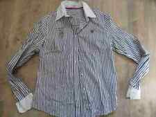 SOHO&JAGGER New York schöne gestreifte Bluse weiß blau Gr. 38 TOP KoS417