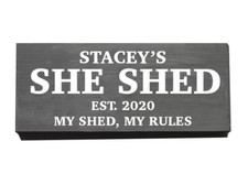 She Shed Schild personalisiert