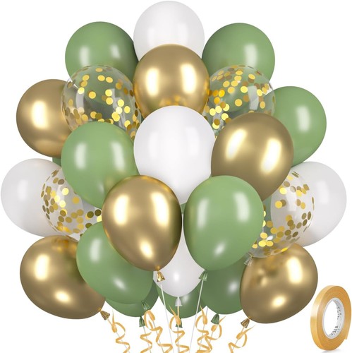 Luftballons grün gold 30 - grün, gold,
