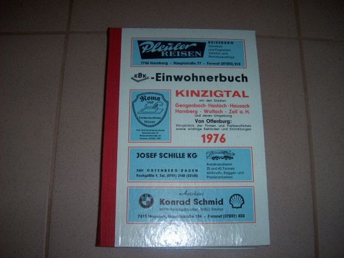 Kinzigtal einwohnerbuch - kinzigtal,,