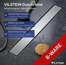 VILSTEIN© Duschrinne mit Siphon Ablaufrinne Bodenablauf Duschablauf 70 cm 