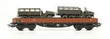 H0 Märklin 4514 Flachbordwagen DB Ep.3 mit Roco Militärfahrzeugen
