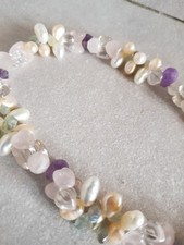 Halskette Verschiedene Steine Halbedelsteine 40 cm